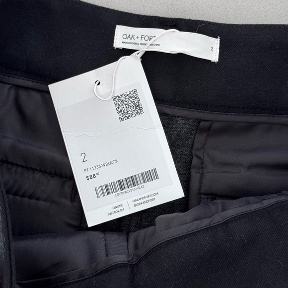 Oak + Fort Black Trouser Pants - Picture 2 of 4